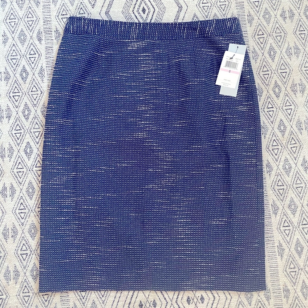 NWT Navy Tweed Skirt